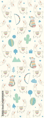 Wallpaper Mural Fabric design with various animal motifs Torontodigital.ca