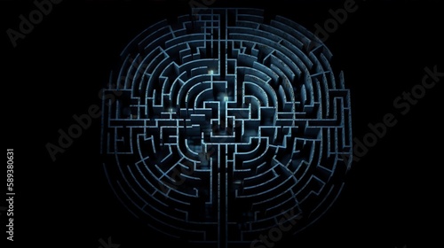 Maze Brain Background, Made with Generative AI