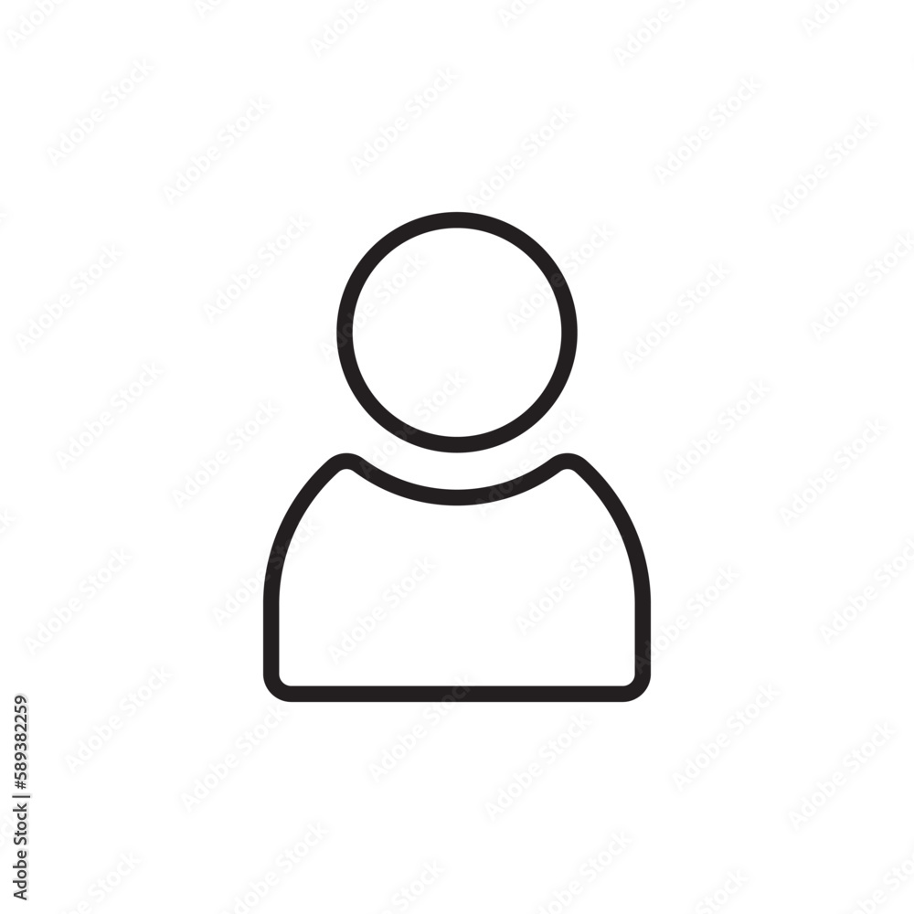 human simple line icon on white background human simple line icon on white background