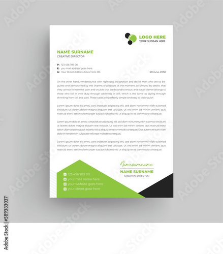 Cleaning Service Letterhead, Clean and professional corporate company business letterhead template design, Abstract Letterhead Design.