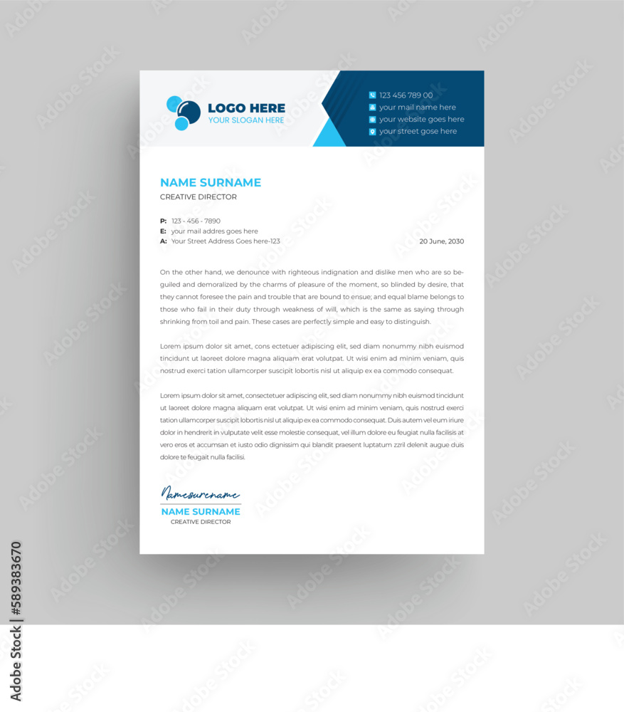 Abstract Letterhead Design Modern Business Letterhead Design Template, Cleaning Service company Letterhead design. curve and modern shape unique design Abstract Letterhead Design Modern Business Letterhead Design Template, Cleaning Service company Letterhead design. curve and modern shape unique design