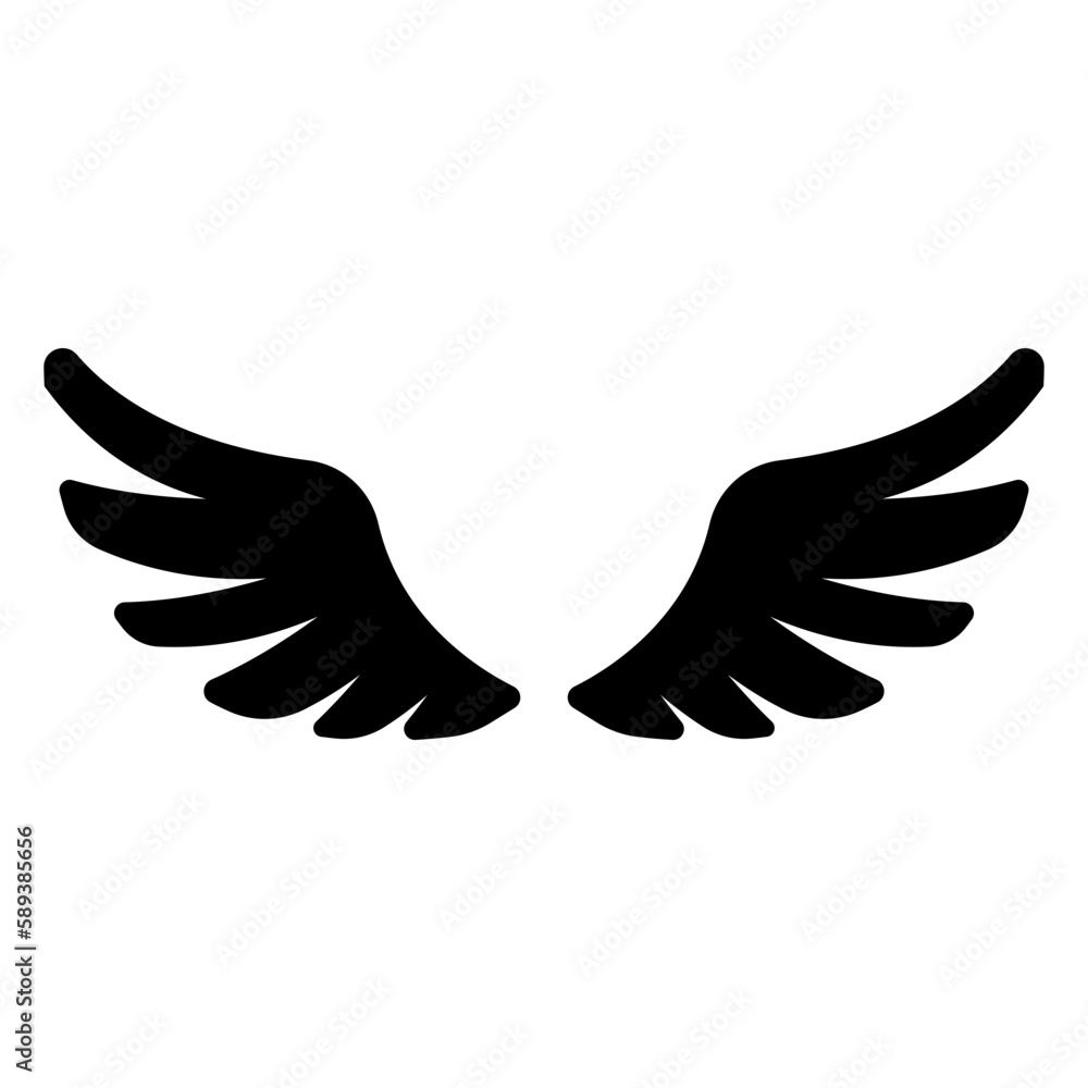 Naklejka premium angel wings in heaven hawk feather wing pattern