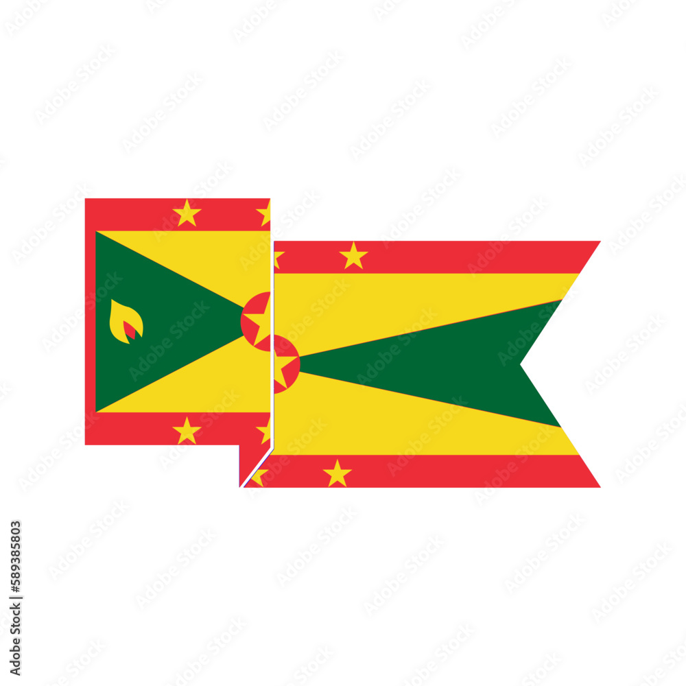 Grenada flags icon set, Grenada independence day icon set vector sign symbol Grenada flags icon set, Grenada independence day icon set vector sign symbol