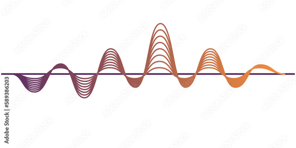 Obraz premium Sound Waves Element 02
