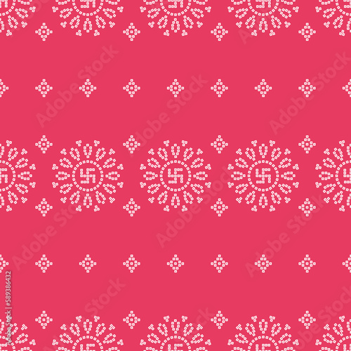  Tradtional bandhani pink pattern vector design
