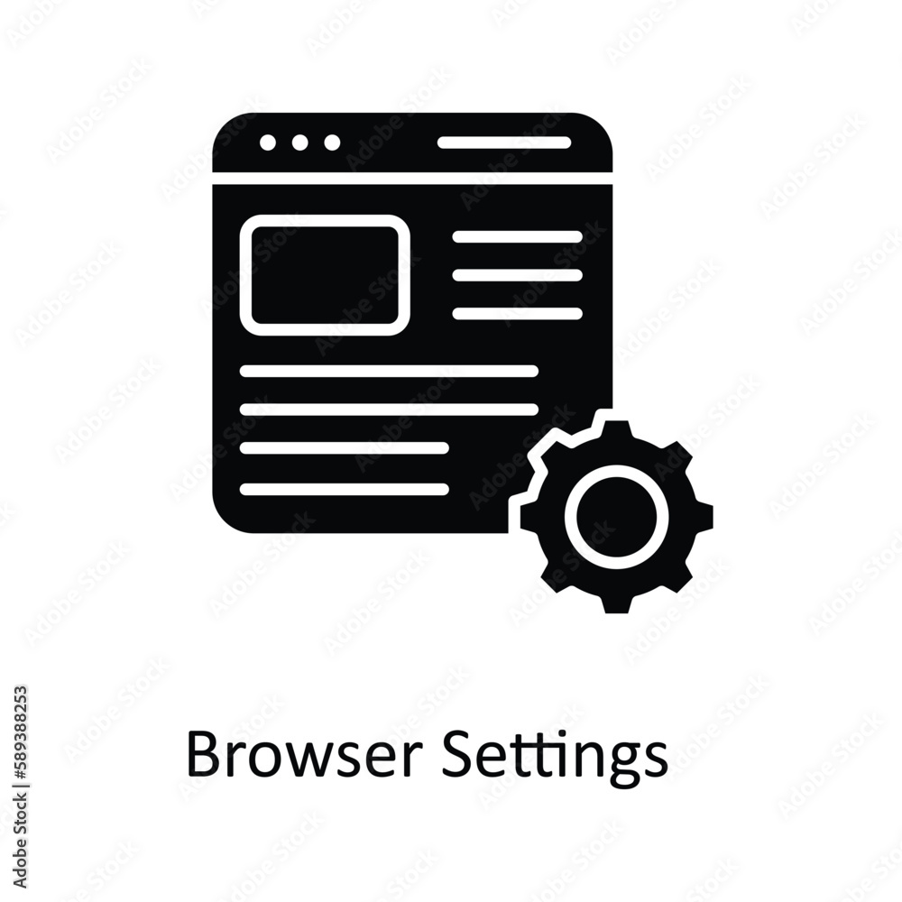 browser settings Vector Solid Icons. Simple stock illustration stock browser settings Vector Solid Icons. Simple stock illustration stock