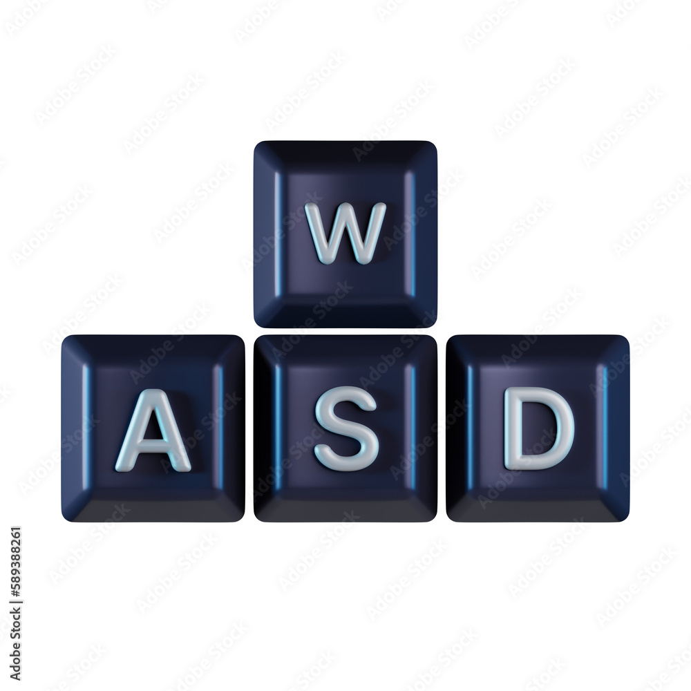 Letter Keyboard Button 3D Icon Letter Keyboard Button 3D Icon
