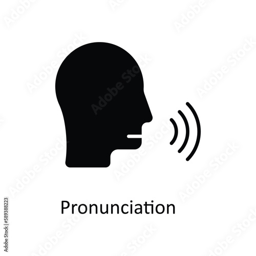 pronunciation Vector  Solid Icons. Simple stock illustration stock