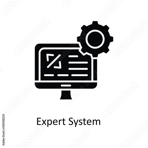 expert system Vector  Solid Icons. Simple stock illustration stock © Optima GFX