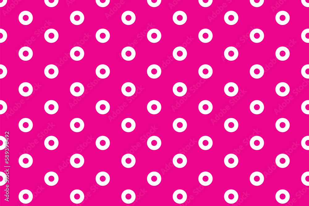 abstract seamless white circle with pink background pattern design.