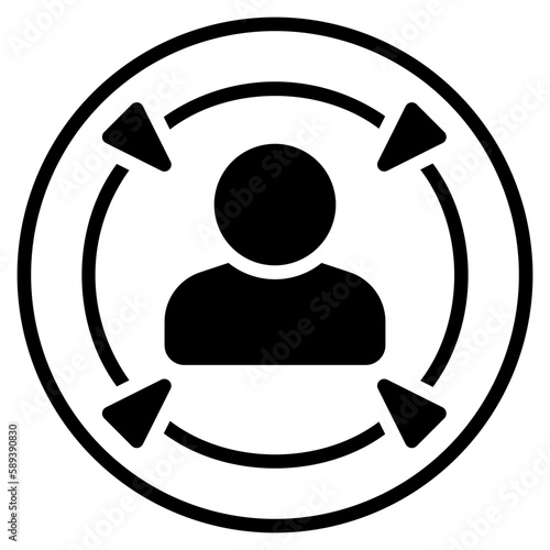headhunting glyph icon