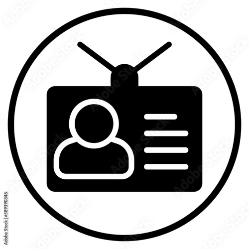 id card glyph icon