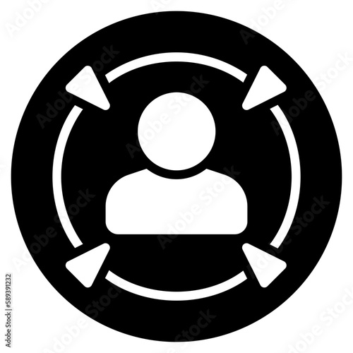 headhunting glyph icon