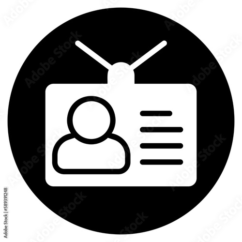 id card glyph icon