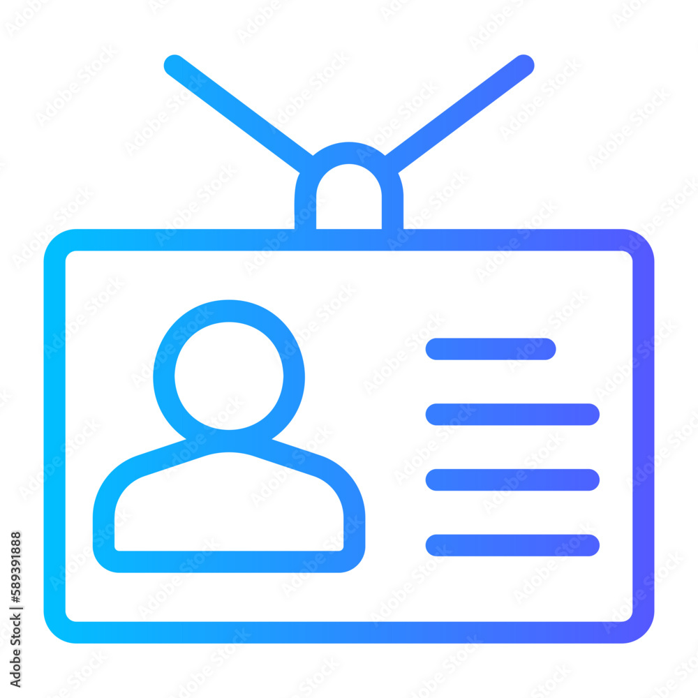 id card gradient icon id card gradient icon