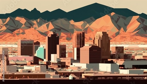 Albuquerque cityscape (ai generate)