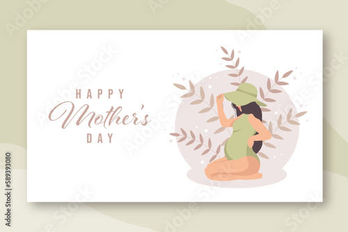 Mothers day greeting card template