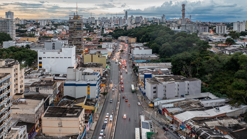 Canvas Print Fotografia aérea de área urbana de Cuiabá, capital do Mato Grosso