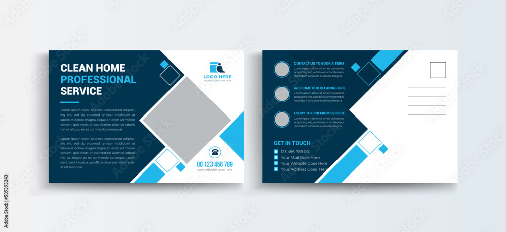 Cleaning Service Postcard Template | EDDM Postcard template Set, Cleaning company Business Postcard Design Layout. Cleaning Service Postcard Template | EDDM Postcard template Set, Cleaning company Business Postcard Design Layout.