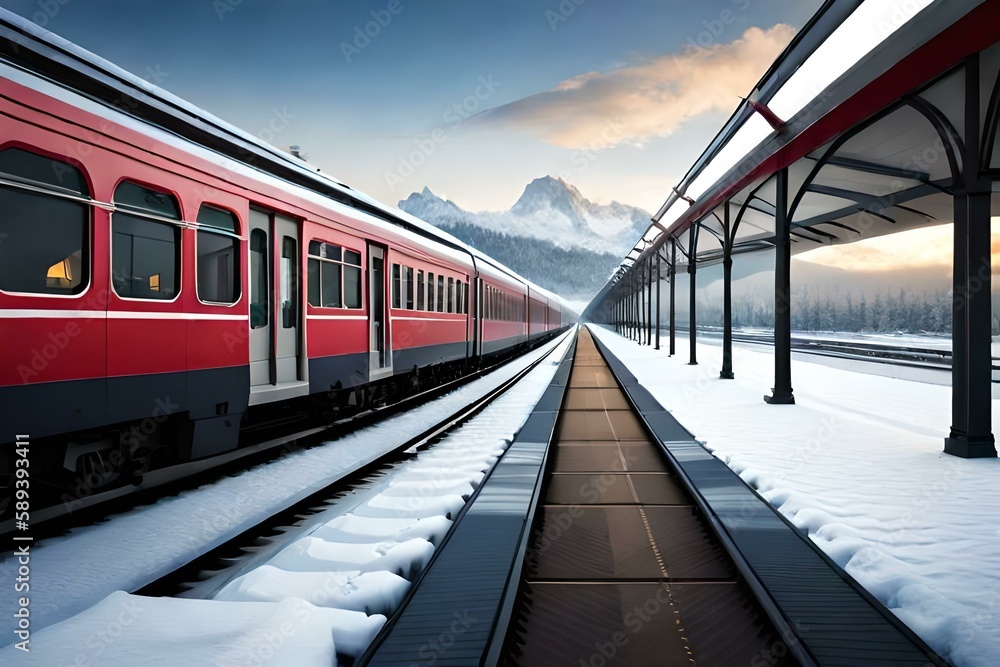 Fototapeta premium train on the station