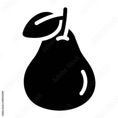 pear glyph icon