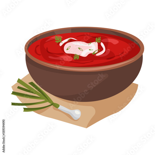 delicious flavorful homemade dish with sour cream and parsley and onions served in a plate. Ukrainian national cuisine