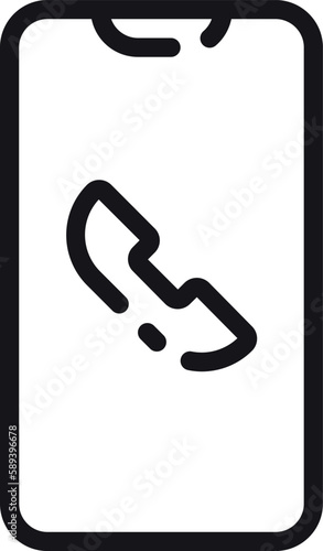 The phone call icon is a symbol used to represent a telephone conversation, often used in communication-related contexts