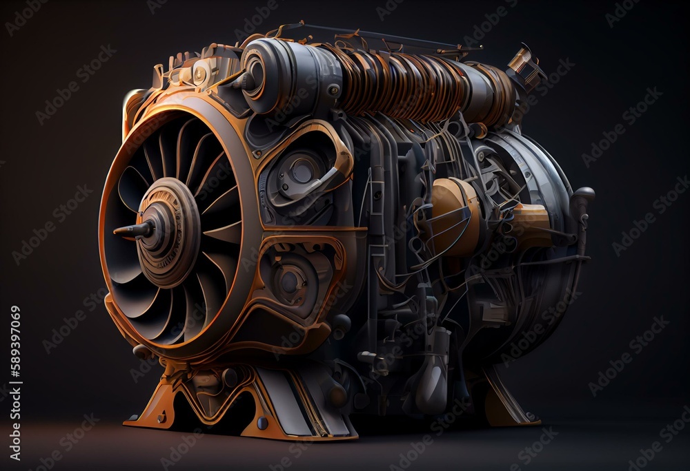 Motore, Motorino avviamento, isolato, turbina, elettrico, Progettazione