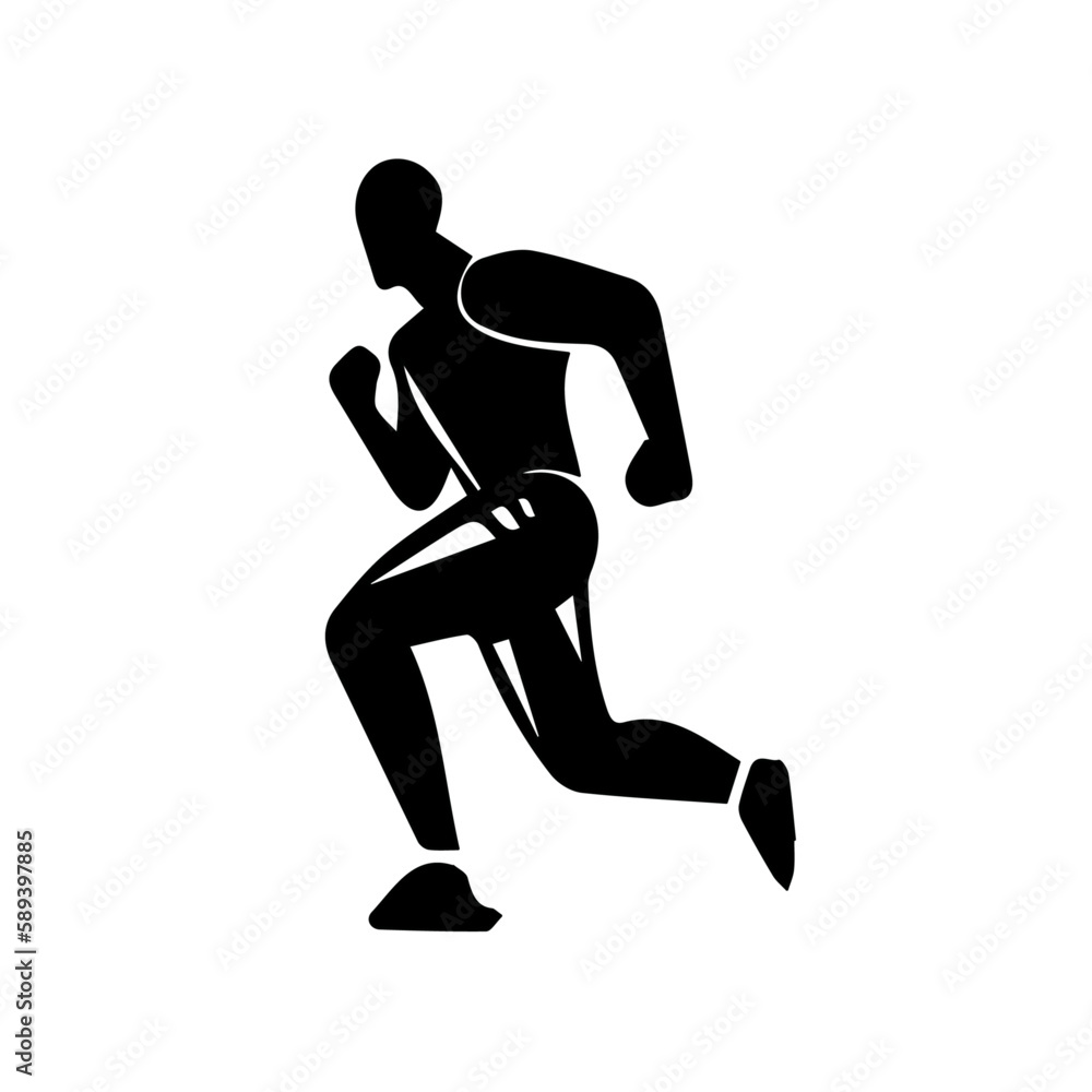 Vetor de Fast Runner Up Man Vector Images for Use Company Logo, T-shart ...