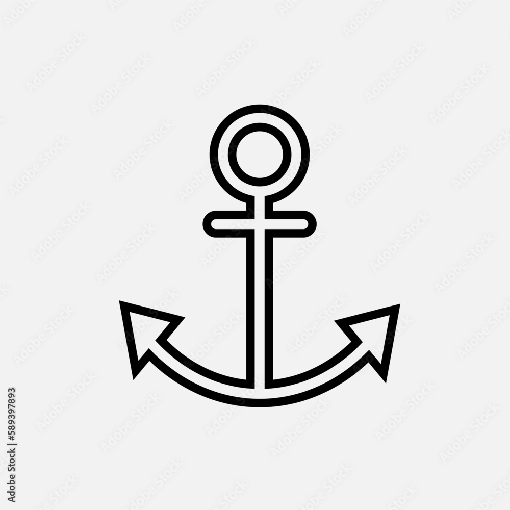 Anchor Icon. Sailor Symbol. Applied for Design Element, Presentation, Website or Application - Vector. Anchor Icon. Sailor Symbol. Applied for Design Element, Presentation, Website or Application - Vector.
