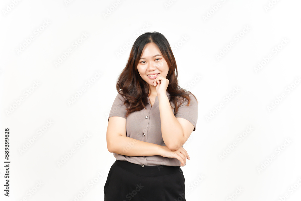Looking at Camera and Smile Of Beautiful Asian Woman Isolated On White Background Looking at Camera and Smile Of Beautiful Asian Woman Isolated On White Background