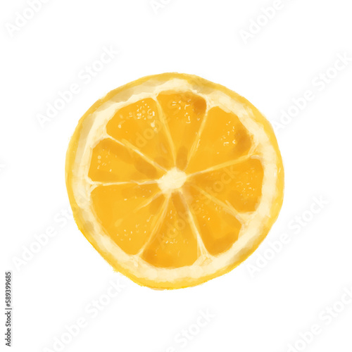 Painting lemon fruit - PNG 