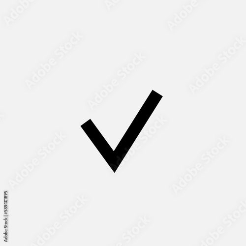 Checkmark Icon. Approve, Confirm Symbol for Design, Presentation, Website or Apps Elements - Vector. 