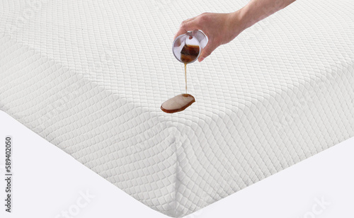 Φωτογραφία white Waterproof mattress protector diamond pattern