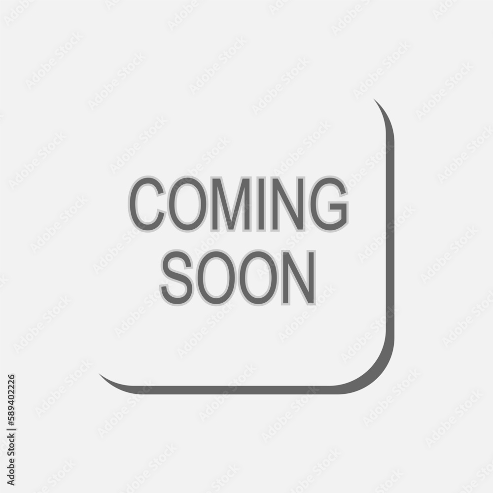 Coming Soon Icon Banner - Vector, Text Sign & Symbol Illustration. Coming Soon Icon Banner - Vector, Text Sign & Symbol Illustration.