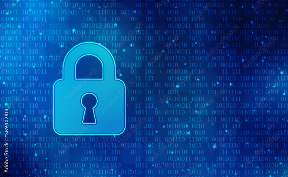Digital Padlock on abstract technology background, Technology security concept. Modern safety digital background. Protection system, Cyber Security and safety information, personal data concept Digital Padlock on abstract technology background, Technology security concept. Modern safety digital background. Protection system, Cyber Security and safety information, personal data concept