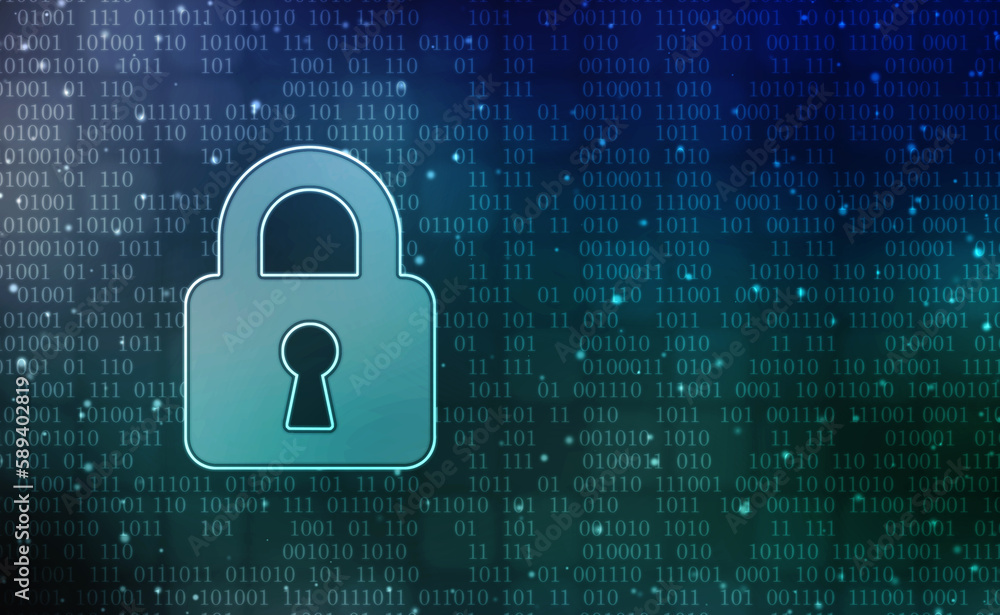 Digital Padlock on abstract technology background, Technology security concept. Modern safety digital background. Protection system, Cyber Security and safety information, personal data concept Digital Padlock on abstract technology background, Technology security concept. Modern safety digital background. Protection system, Cyber Security and safety information, personal data concept