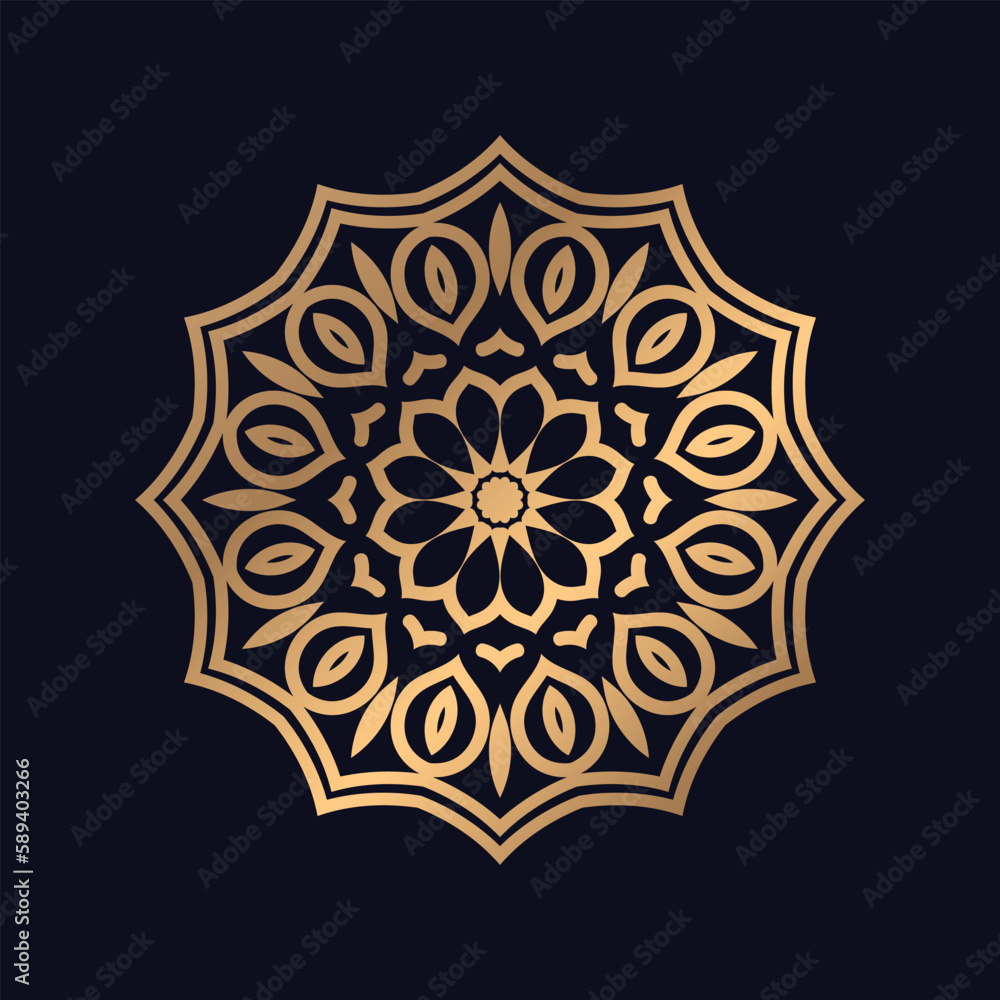 Golden arabesque Luxury geometric gold mandala background Golden arabesque Luxury geometric gold mandala background