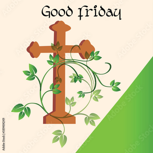 Vector illustration of a Background for Good Friday. Christian holiday.