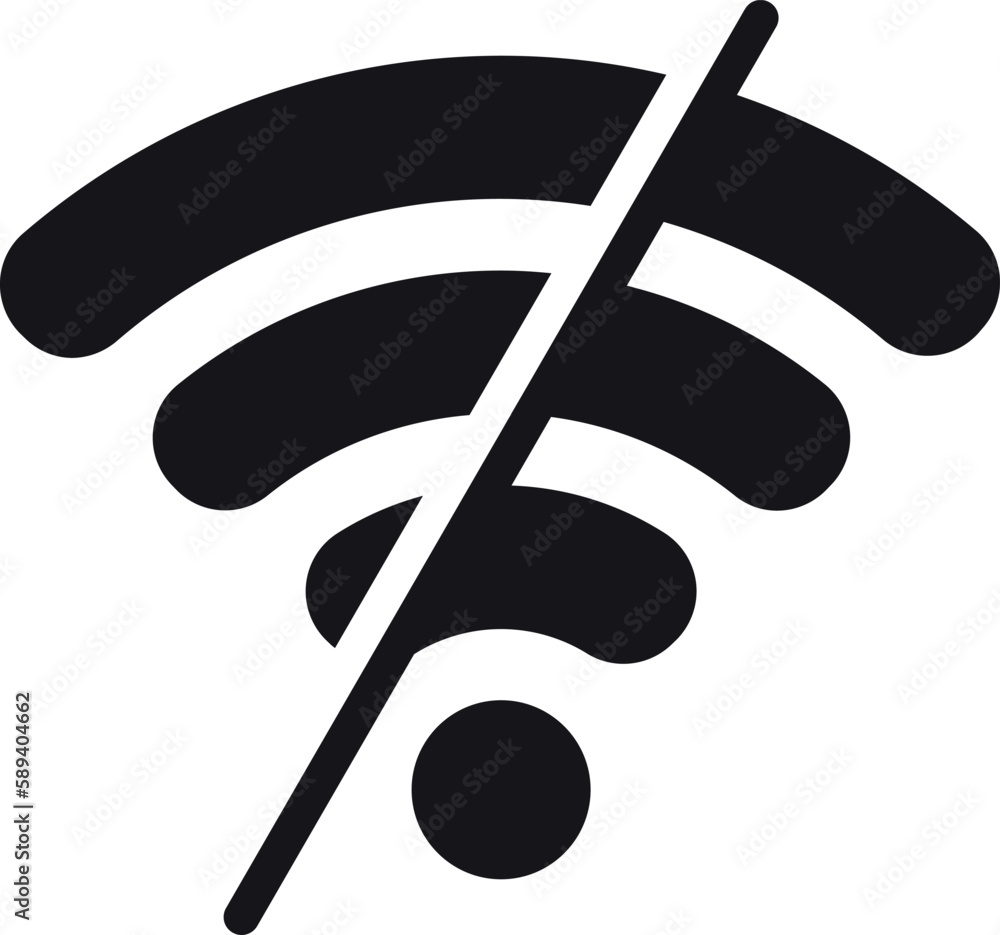 The no connection icon typically indicates that the device is