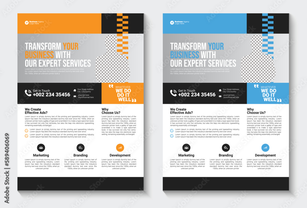 corporate business multipurpose flyer design and brochure cover page template