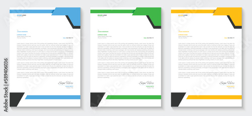 Modern and clean business letterhead template