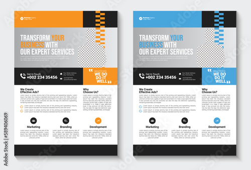 corporate business multipurpose flyer design and brochure cover page template