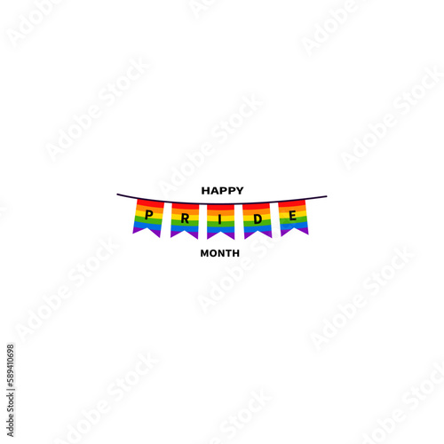 Happy pride month horizontal banner Free Download Happy pride month horizontal banner - GFXLoad