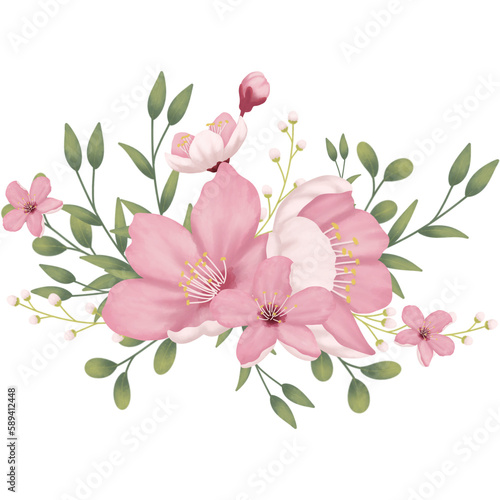 pink blossom bouquet 