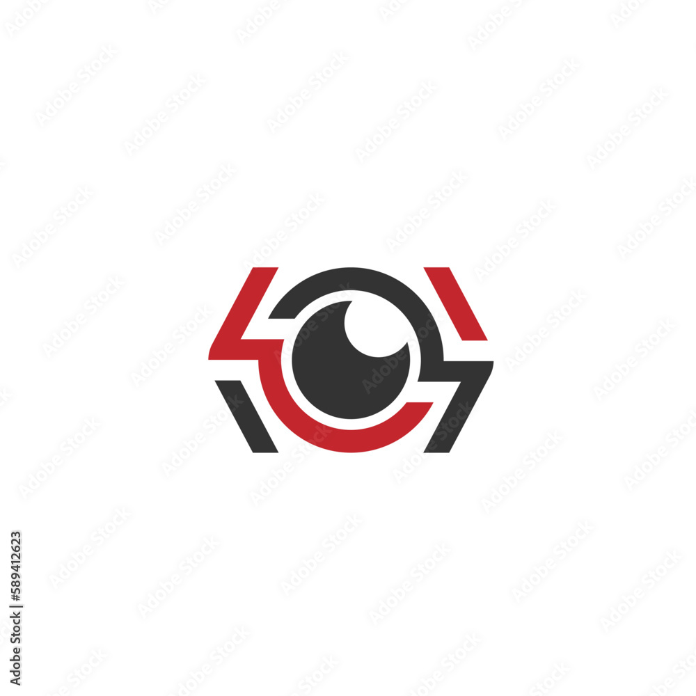 Eye vector logo design template. Modern minimal flat design style. Vector illustration. Eye vector logo design template. Modern minimal flat design style. Vector illustration.