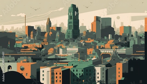 Oakland cityscape (ai generate)