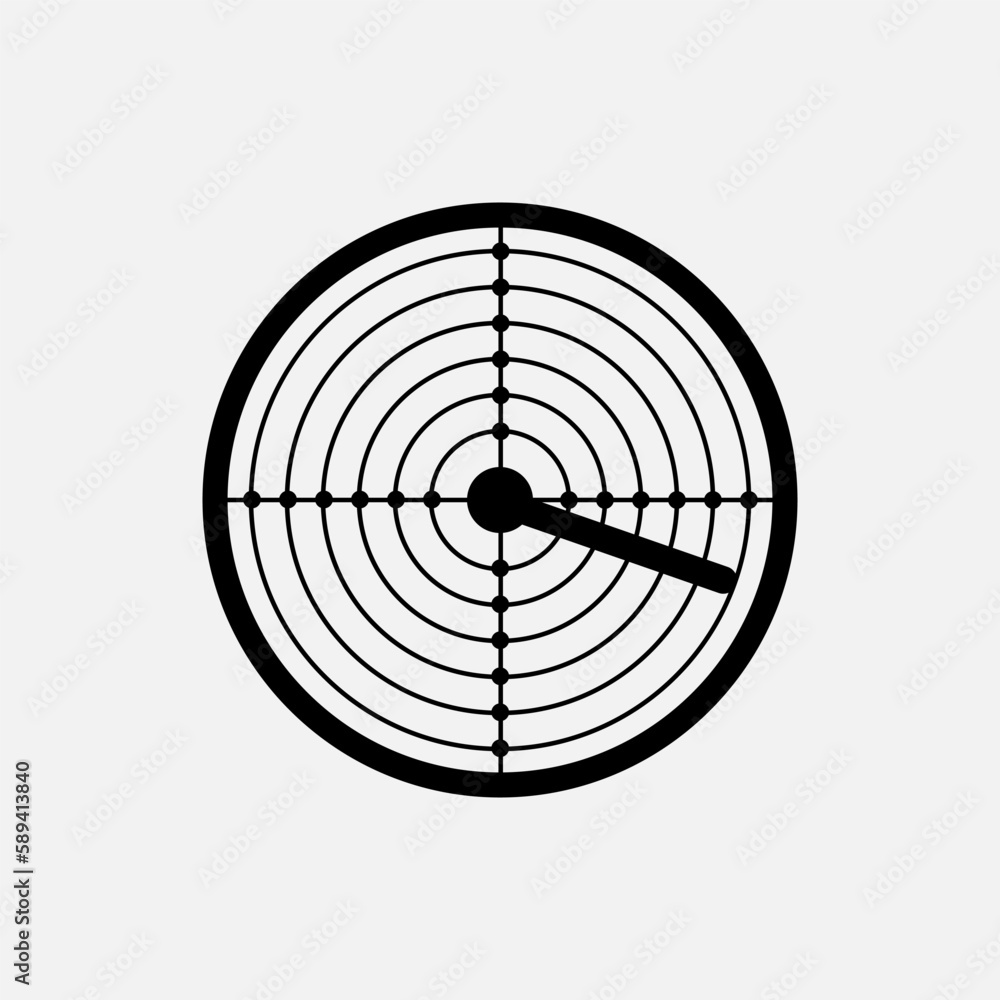 Radar Icon - Vector, Sign and Symbol for Design, Presentation, Website or Apps Elements. Radar Icon - Vector, Sign and Symbol for Design, Presentation, Website or Apps Elements.