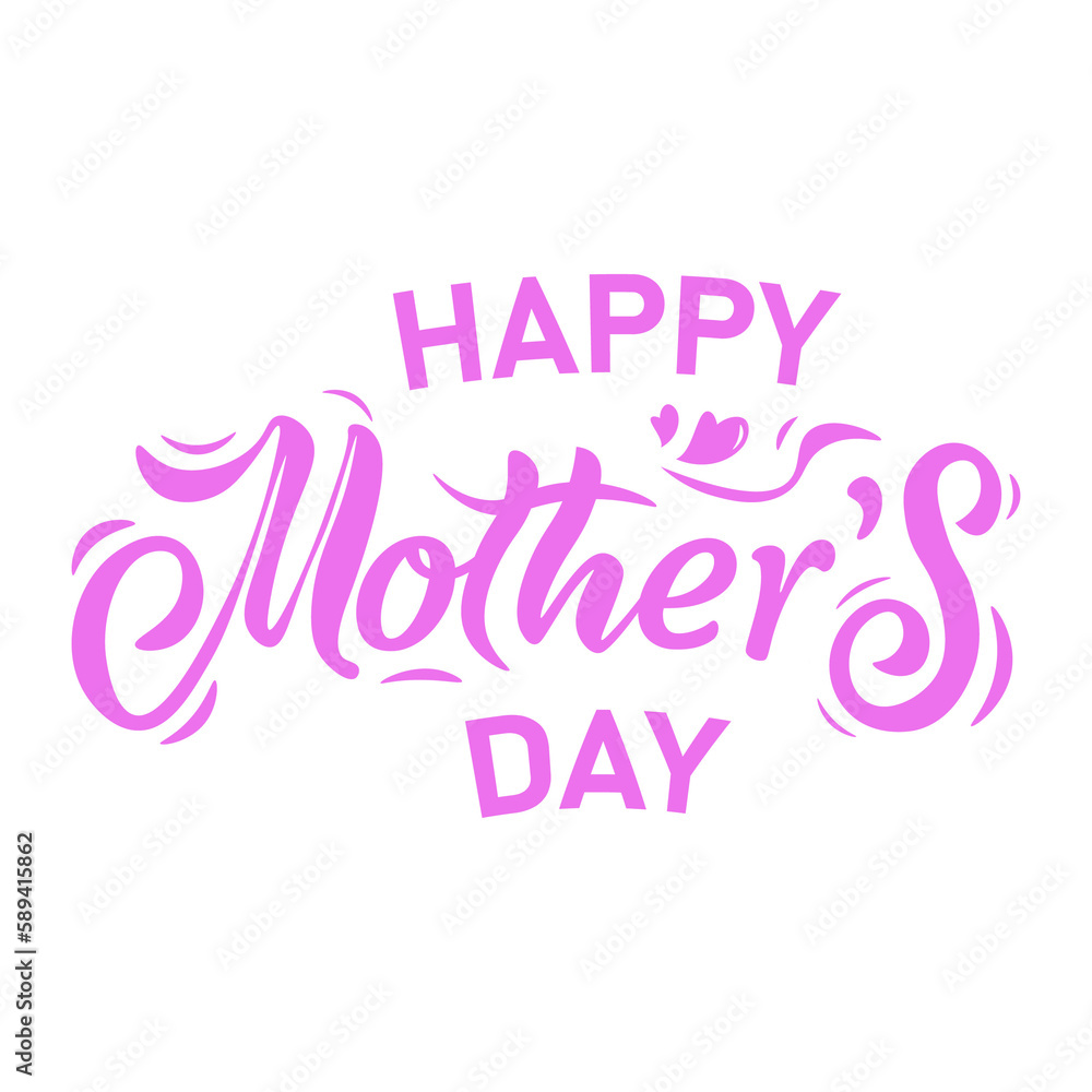 happy mothers lettering