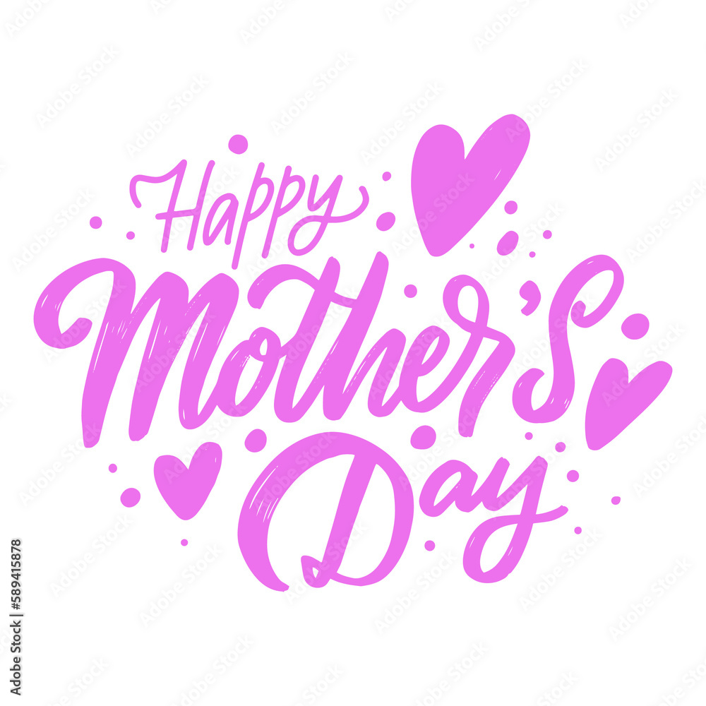 happy mothers lettering
